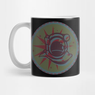 Astronaut helmet subdued colors Mug